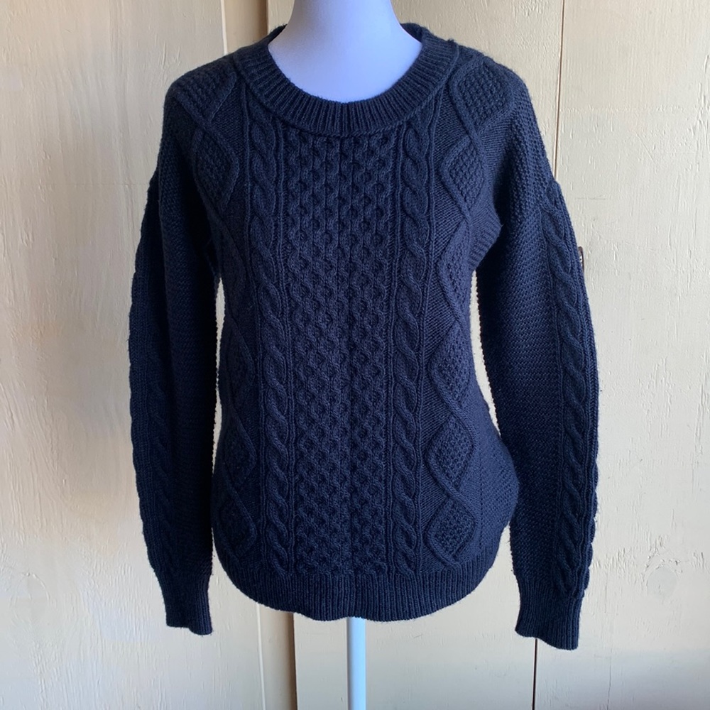 J Crew Sz XS Navy Blue Wool-blend Sweater